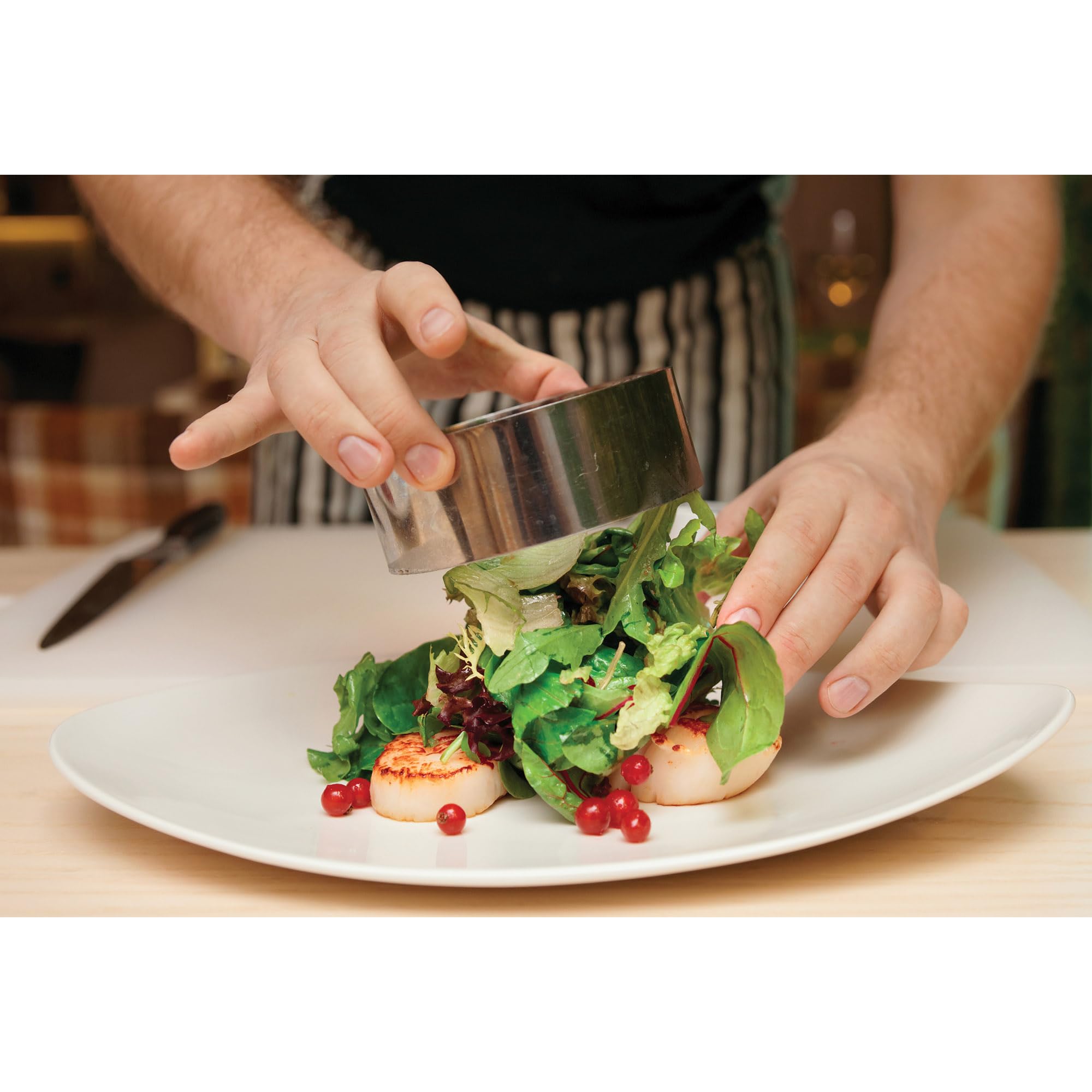HIC Kitchen Food Ring Set, 2.75-Inches and 3.5-Inches Round, 18/8 Stainless Steel, Set of 2 - Image 3