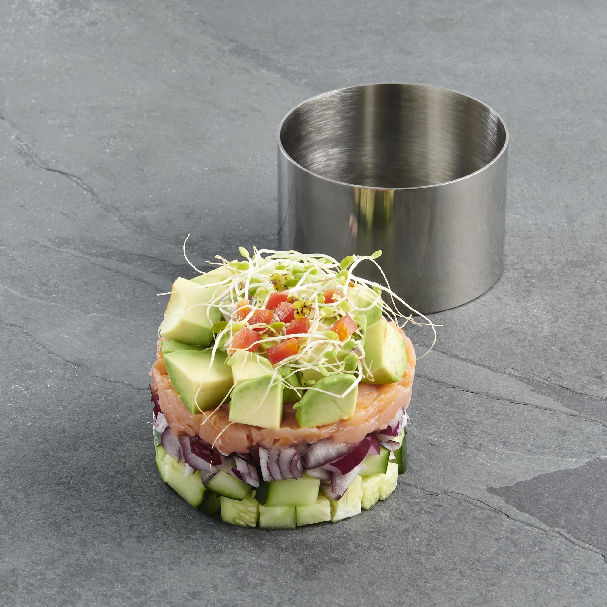 HIC Kitchen Food Ring Set, 2.75-Inches and 3.5-Inches Round, 18/8 Stainless Steel, Set of 2 - Image 5