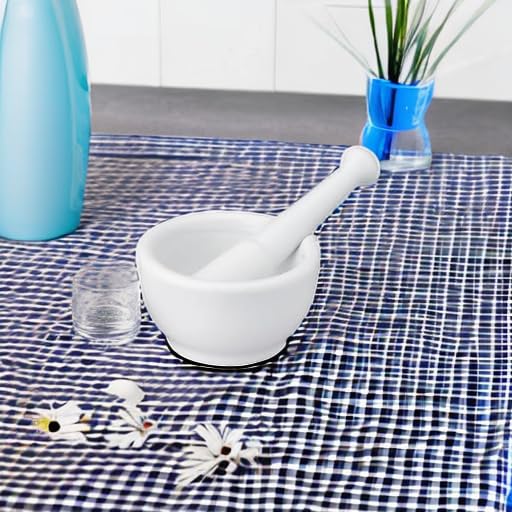 HIC Kitchen Mortar with Pour Spout and Pestle, Fine Porcelain, 4.25-Inch, Spice Herb Grinder, Pill Crusher, Nut Butter Maker - Image 5