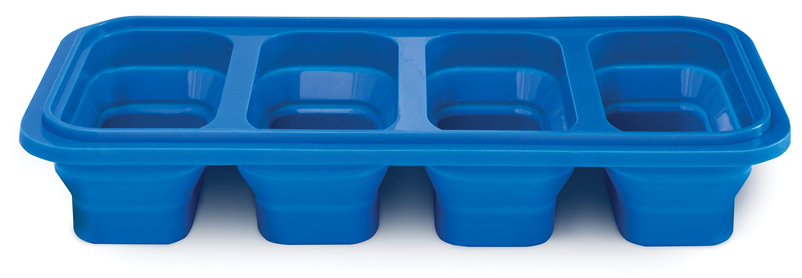 HIC Kitchen Prep-N-Freeze Portion Tray with Lid, Collapsible European-Grade Silicone, 4-Sections Hold 6-Ounces Each - Image 14