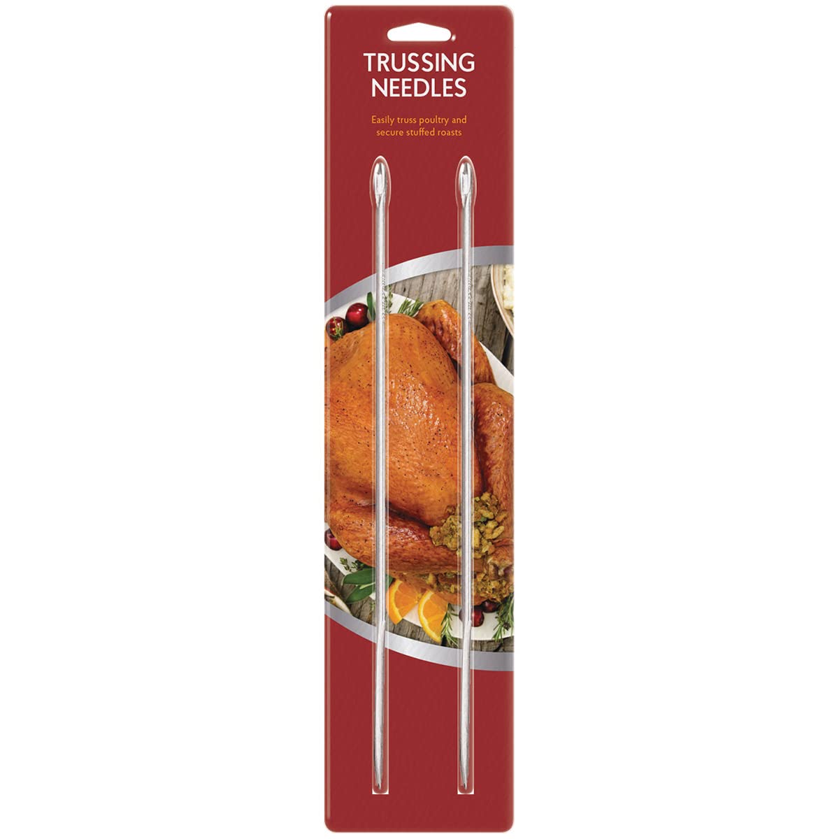 HIC Kitchen Roasting Straight Trussing Needles, 18/8 Stainless Steel, 8-Inches, Set of 2, for Securing Stuffed Poultry and Rolled Meat - Image 6