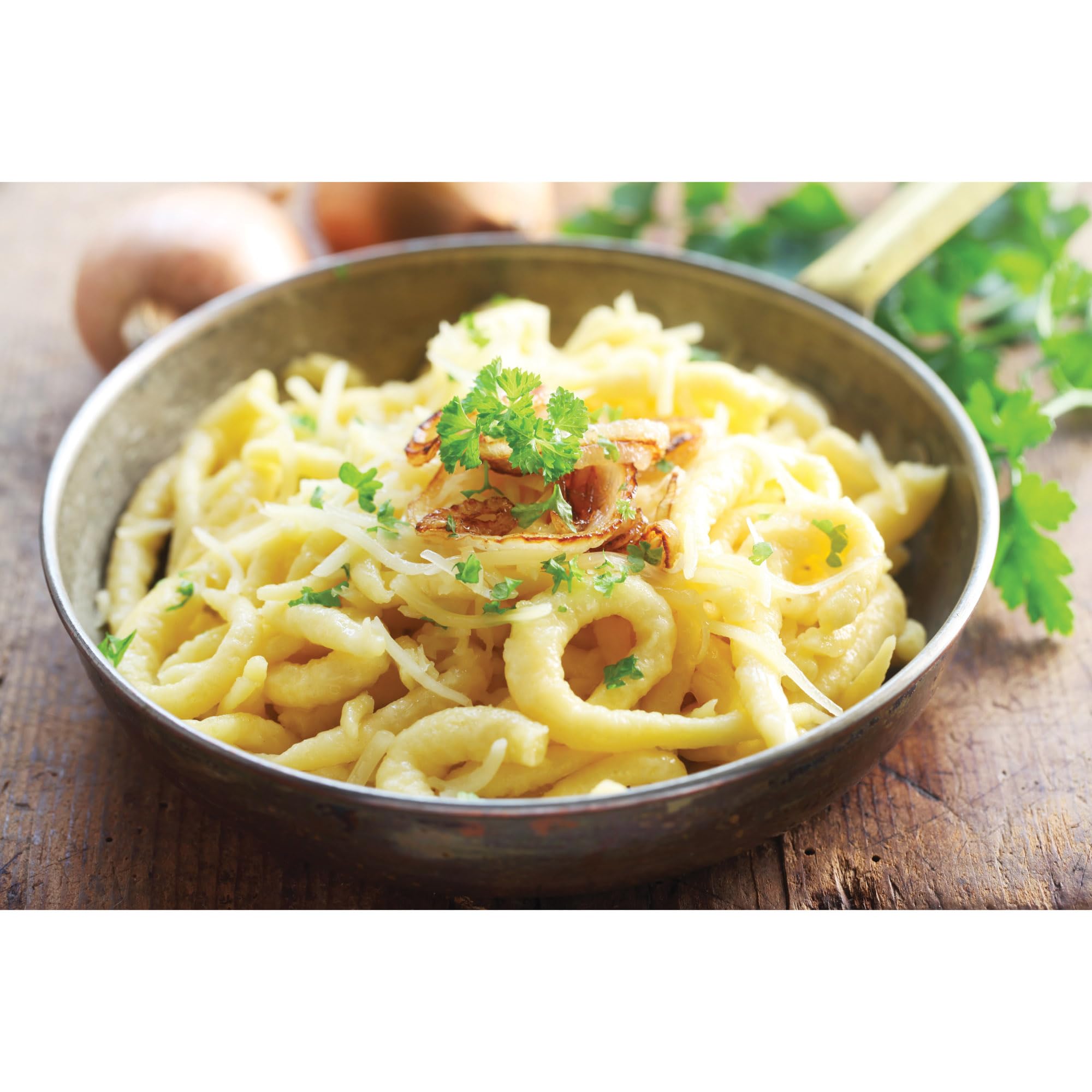 HIC Kitchen Spaetzle Noodle Dumpling Maker Lid with Scraper, Fits up to 10.5-Inch Pots - Image 5
