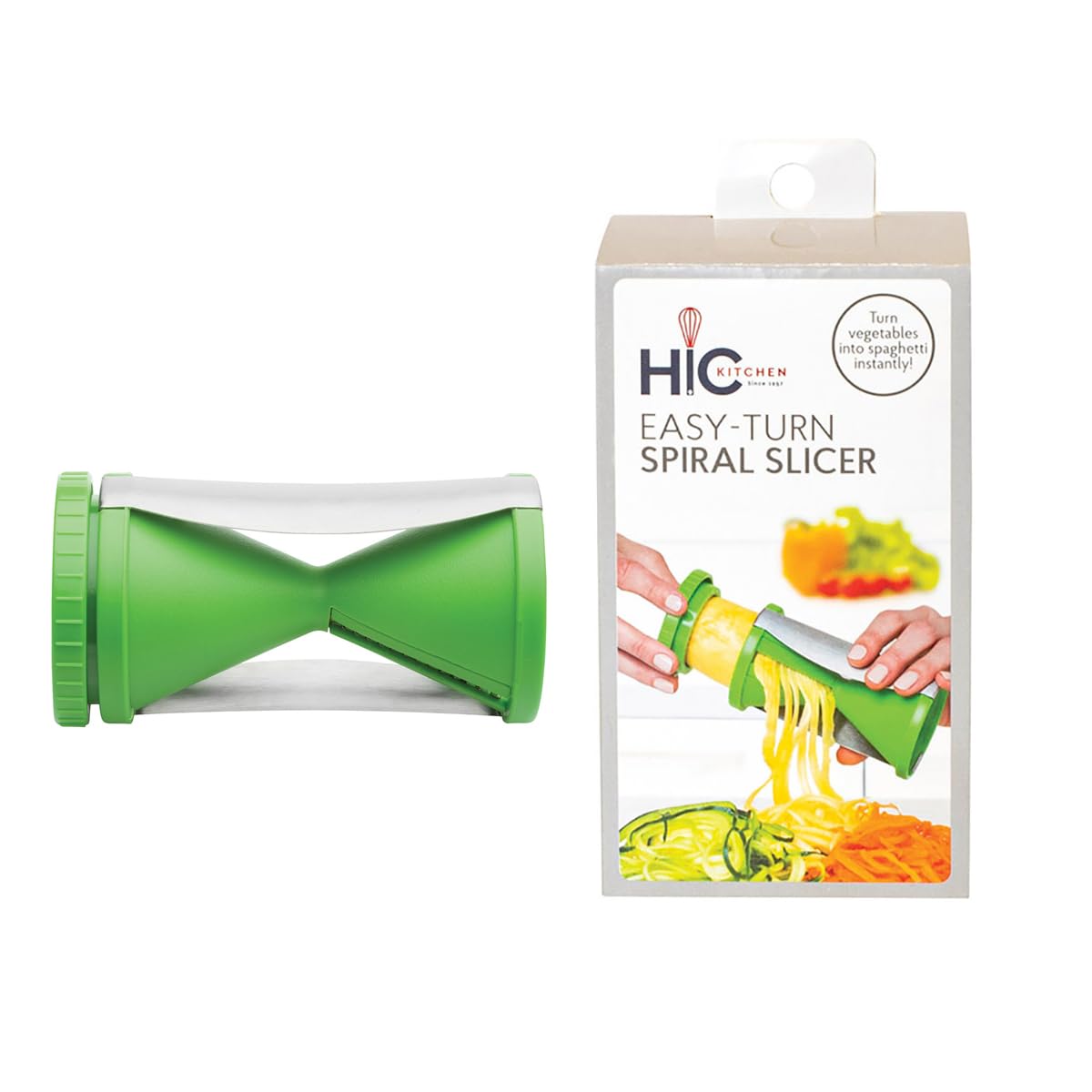 HIC Kitchen Spiral Vegetable Slicer, 18/8 Stainless Steel Blades, Set of 2 - Image 7